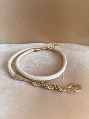 MAX MARA. Ремень. Кожа, металл, стразы. Новый. Длина 81 см. Маркировка отсутствует