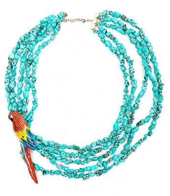 Роскошное пятирядное дизайнерское колье Marina Rinaldi. Италия
Длина колье по длинной нити 88 