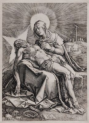 Гольциус Хендрик. Пьета. Перегравировка(?) XIX века с офорта 1596 года.
Размер изображения 17 