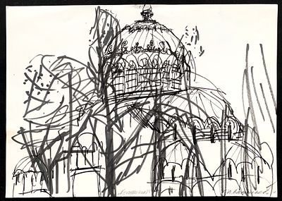 [в альбоме] Васильева Ира. Кронштадт. Вариант иллюстрации для книги художника &laquo;Кронштадтский 