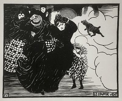 Валлоттон Феликс. Le Coupde Vent (Порыв ветра). 1890-1900-е гг. Бумага, цинкография. 18,5 х 21 