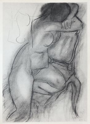 (18+) Анри Матисс "Обнаженная на стуле". Литоофсет из сюиты Verve vol VI no 27-28 (издательство 