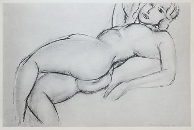 (18+) Анри Матисс "Ню" (Одалиска?) . Бумага, литография, опубликованная в 1960-х годах в Париже 