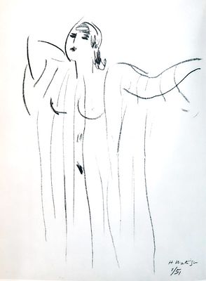 Анри Матисс. без названия. Литоофсет из сюиты Verve vol VI no 27-28 (издательство Teriade 