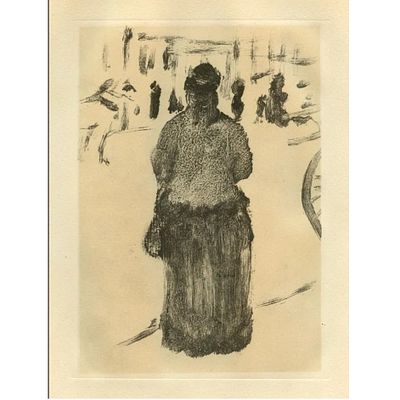 Эдгар Дега (1834-1917) Иллюстрация из серии 32 офортов к роману Людовика Галеви "Семья 