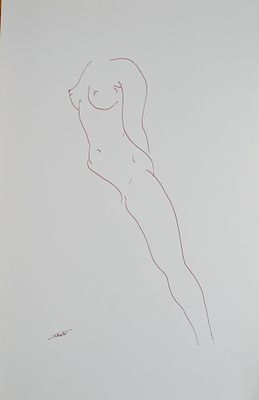 (18+) Генри Стрейтер / Henry Strater (1896 - 1987), "Ню".
бумага, литография, размер листа 50 х 