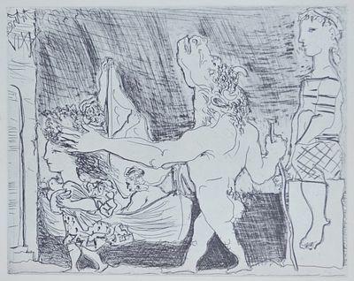 Пабло Пикассо "Minotaure aveugle guide par une Fillette, vol. II ("Слепой минотавр, ведомый 