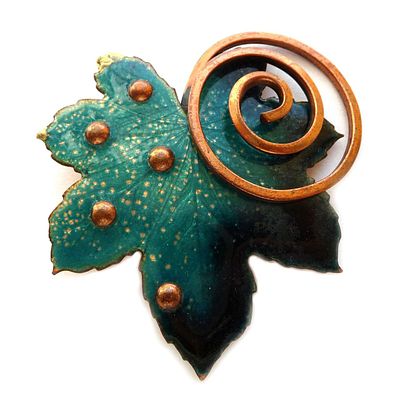 MATISSE. Брошь "Кленовый лист". 50-е годы 20 века. Известная брошь, представленная во многих 
