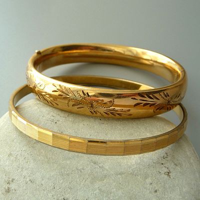 Лот браслетов. Сraftmere с покрытием 12-тикаратным золотом. Середина 60-х годов 20 века. США. 