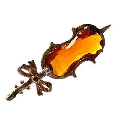 Брошь "Виолончель". Jolle. Серебро. 40-е годы 20 века. Изысканная брошь выполнена из 