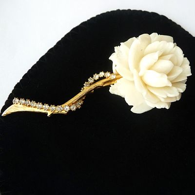 БРОШЬ "РОЗА". HATTIE CARNEGIE. 50-Е ГОДЫ 20 ВЕКА. Великолепная, утонченная, сложная! Само 