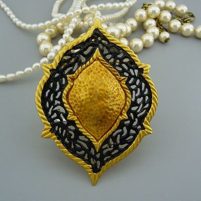 JAY FEINBERG (STRONGWATER). КРУПНАЯ БРОШЬ. США. 80-90 Е ГОДЫ. Оригинальная винтажная брошь 