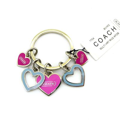 COACH. БРЕЛОК ДЛЯ КЛЮЧЕЙ. Металл. Эмали. Оригинал. Маркировка. Новый. Размер кольца для ключей 