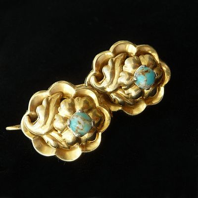 Антикварные серьги в стиле Biedermeier. Серебро 800. Позолота. Европа. Красивые, лёгкие 