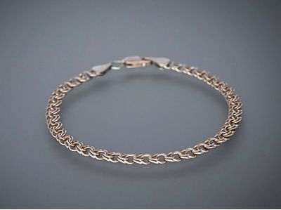 Браслет бисмарк серебро 925 проба Россия
. Браслет из серебра 925 пробы с позолотой, плетение 