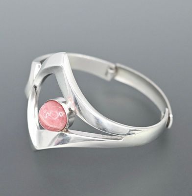 БРАСЛЕТ серебро 835 пробы винтаж. Стильный винтажный браслет из серебра 835 пробы с пейзажным 