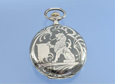 Старинная ЦЕПОЧКА для карманных часов серебро 835 пробы. Старинная серебряная цепочка для 