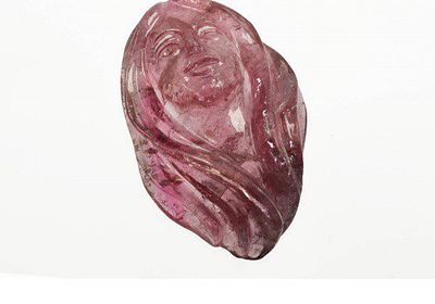 КАМЕЯ Девушка турмалин. Эффектная резная камея из натурального турмалина Размер 22х36 мм, вес 7 