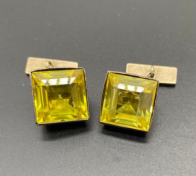 Винтажные советские запонки. СССР. Серебро 875 пробы, позолота.