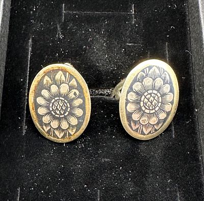 Народный промысел!
Винтажные советские запонки. СССР. Завод Северная чернь. Серебро 875.
Размер 