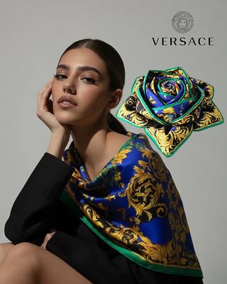 Коллекционный платок VERSACE из коллекции &laquo;Nature Trees Leaves Autumn&raquo;, созданной Джанни 