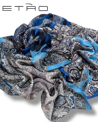 Палантин ETRO. Размер 180х62 см 
Состав: шёлк