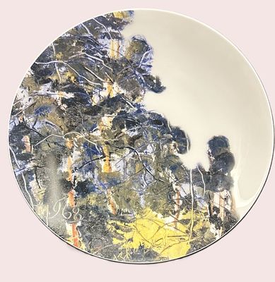 (Всего 10 экземпляров!) Зверев Анатолий. 
"Сосны. Николина гора". Тарелка декоративная. 