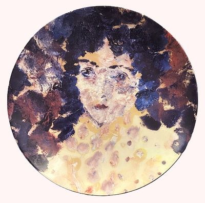 (Всего 10 экземпляров!) Зверев Анатолий. 
"Портрет Полины Лобачевской". Тарелка декоративная. 