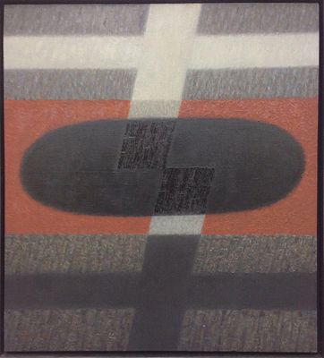 Григорьев-Башун Вадим (1960г.) Композиция с Зиг-Руной. 1997.
Холст, масло 100х80. Вадим 