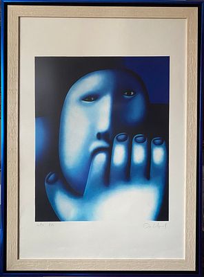 Целков О.Н.(1934-2021).
&laquo;Младенец сосущий палец." 1992 год
Бумага, автолитография. Авторская 