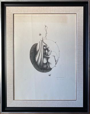 Целков О.Н.(1934-2021)"Трюк" 1976 год
Бумага, офорт. В тесте и в реверсе подпись, год и 
