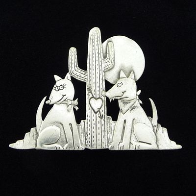 Jonette Jewelry co (JJ). Брошь "Кайоты". США. 80-е года 20 века. 
Милая, забавная, позитивная 