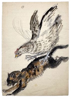 Лебедев Владимир Васильевич (1891–1967)
Кошка с курицей. Первая половина 1950-х гг. Бумага 