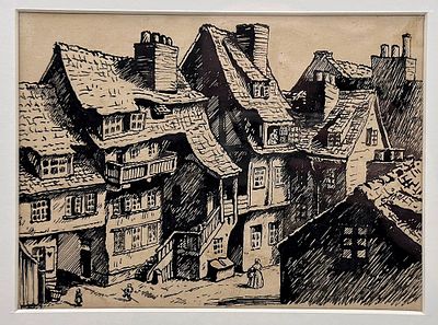 [Круг Лебедева] Конашевич Владимир Михайлович (1888-1963)
Крыши. К сказке Г. Андерсена. Бумага 