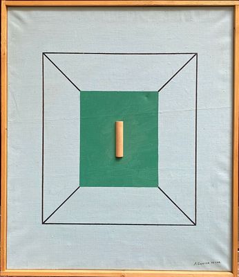 Борисов Леонид (1943-2013). Геометрическая композиция. 2009.
Холст, масло, дерево. 70х60см. 