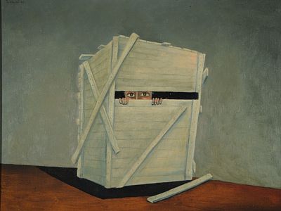 Тыкоцкий Евгений Вячеславович (1941–2019) "Ящик". 1988 год, холст, масло, 81х62см. Тыкоцкий 