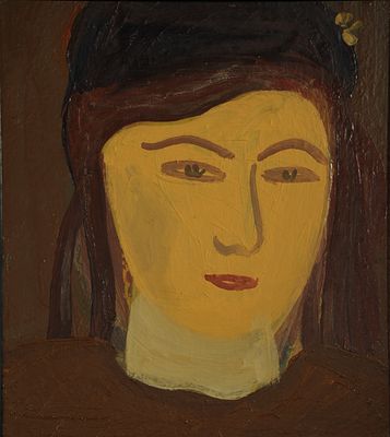 Васми Рихард Рудольфович (1929 – 1998) Голова. Оргалит, масло, 30х26.7 см. Васми Рихард 