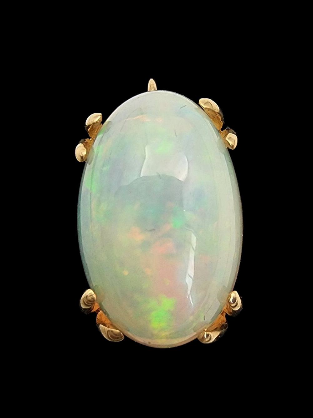 תליון זהב 14K משובץ באבן אופל במשקל 5 קראט טבעי כולל תעודה גמולוגית