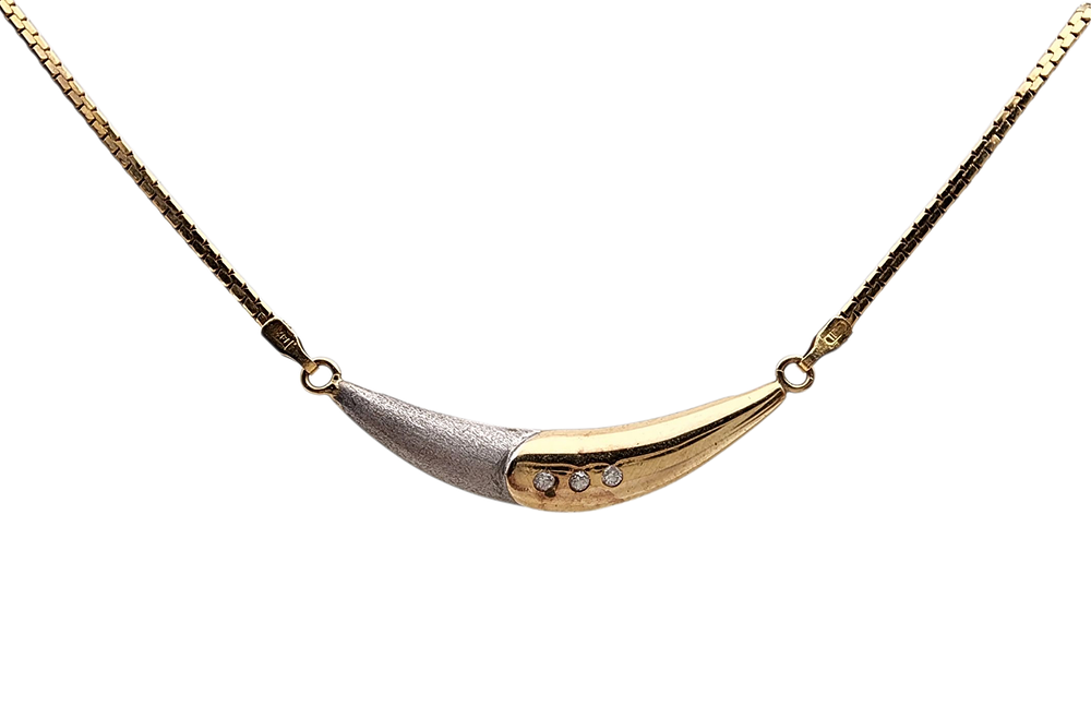 שרשרת ותליון זהב 14K משקל 7.4 גרם אורך 42 ס"מ