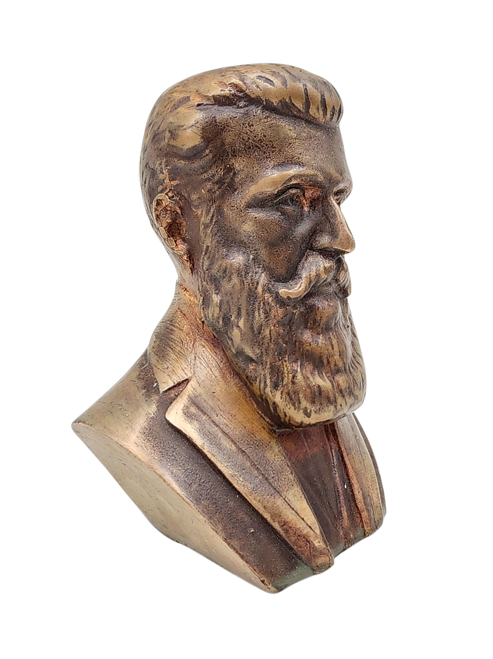 פסל הרצל נחושת יצוק משקל 953 גרם מידה 13/9 ס"מ