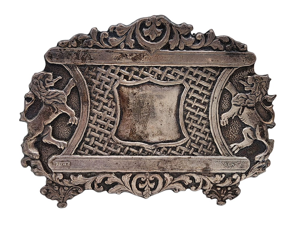 אריה סנדיק סדנת אומן היודאיקה עזרא לנדאו - מחזיק מפיות כסף 925 בדוגמת אריות עיצוב אריה סנדיק סדנת 