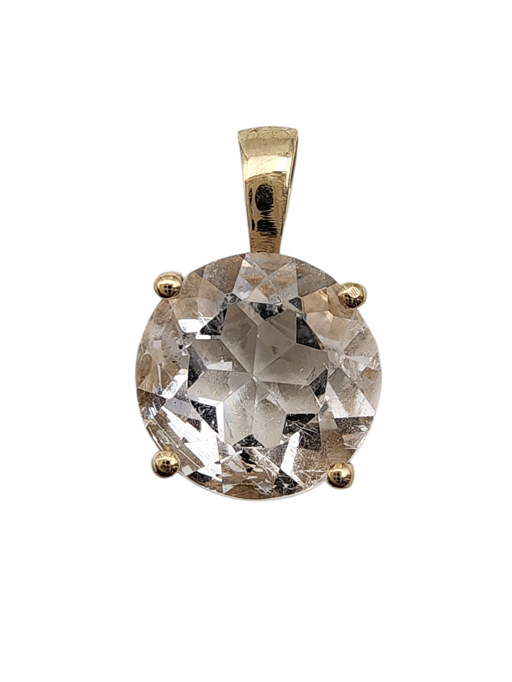 תליון מורגנייט מזהב 14K משובץ באבן מורגנייט בגודל 3.3 קראט טבעי בליטוש איכותי כולל תעודה גמולוגית