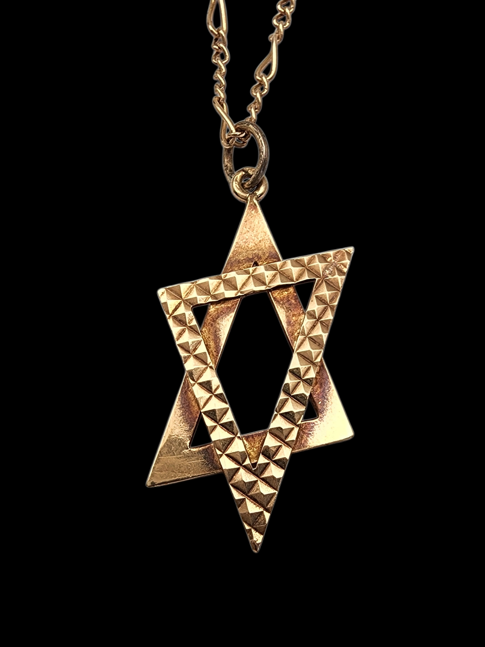 שרשרת ותליון מגן דוד זהב 14K משקל 3.9 גרם אורך 44 ס"מ