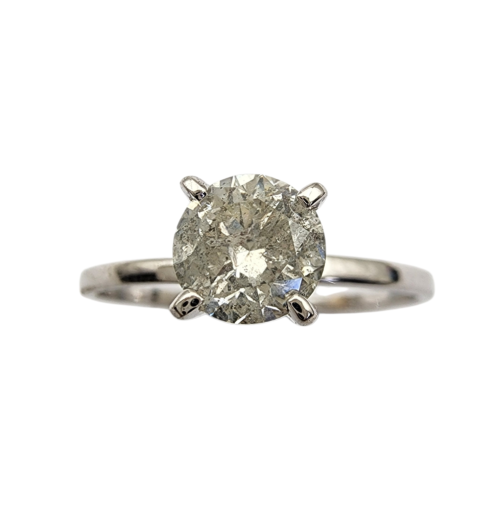 טבעת יהלום 0.70 קרט מזהב 14K משובצת יהלום 0.70ct קראט טבעי צבע E איכות I1 בליטוש איכותי כולל 