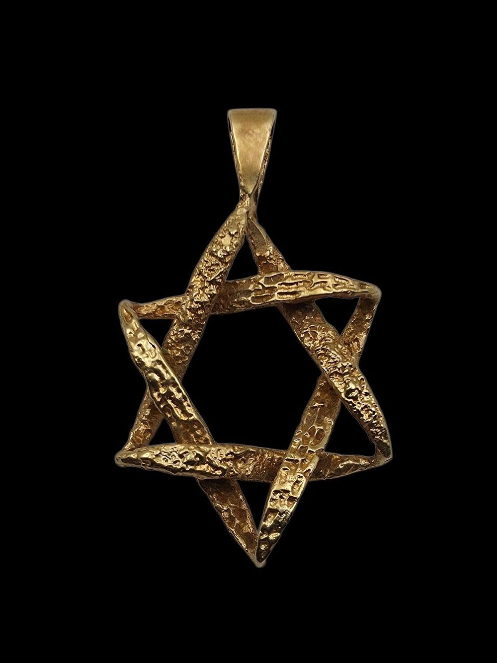 תליון זהב 14K מגן דוד וינטג' ישראלי משקל 1.1 גרם מידה 2 ס"מ
