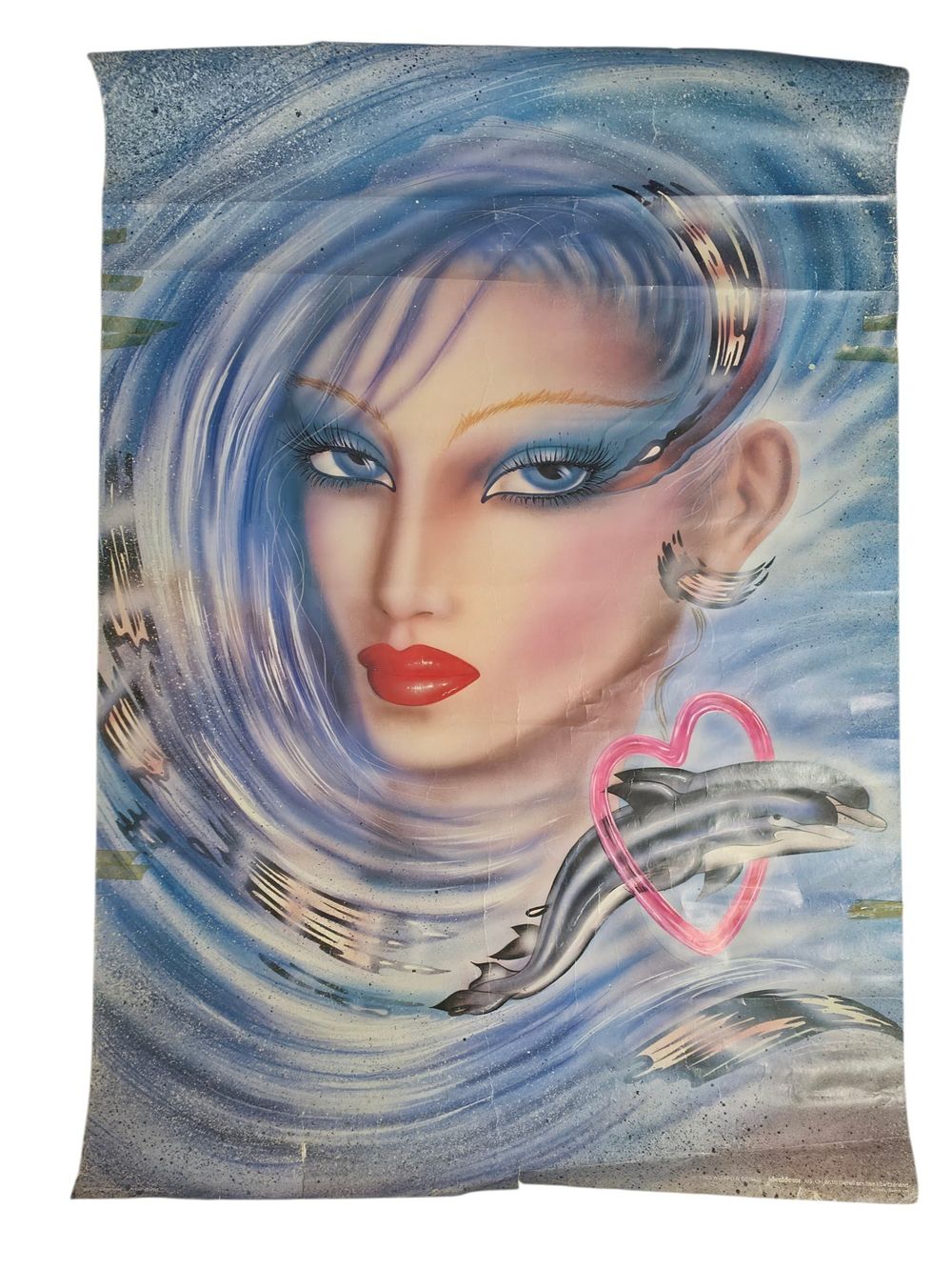 כרזה פוסטר Delphinia וינטג' 1983 Wizard & Genius Delphinia By Robin Retro Wall Art מידה 97/68 ס"מ