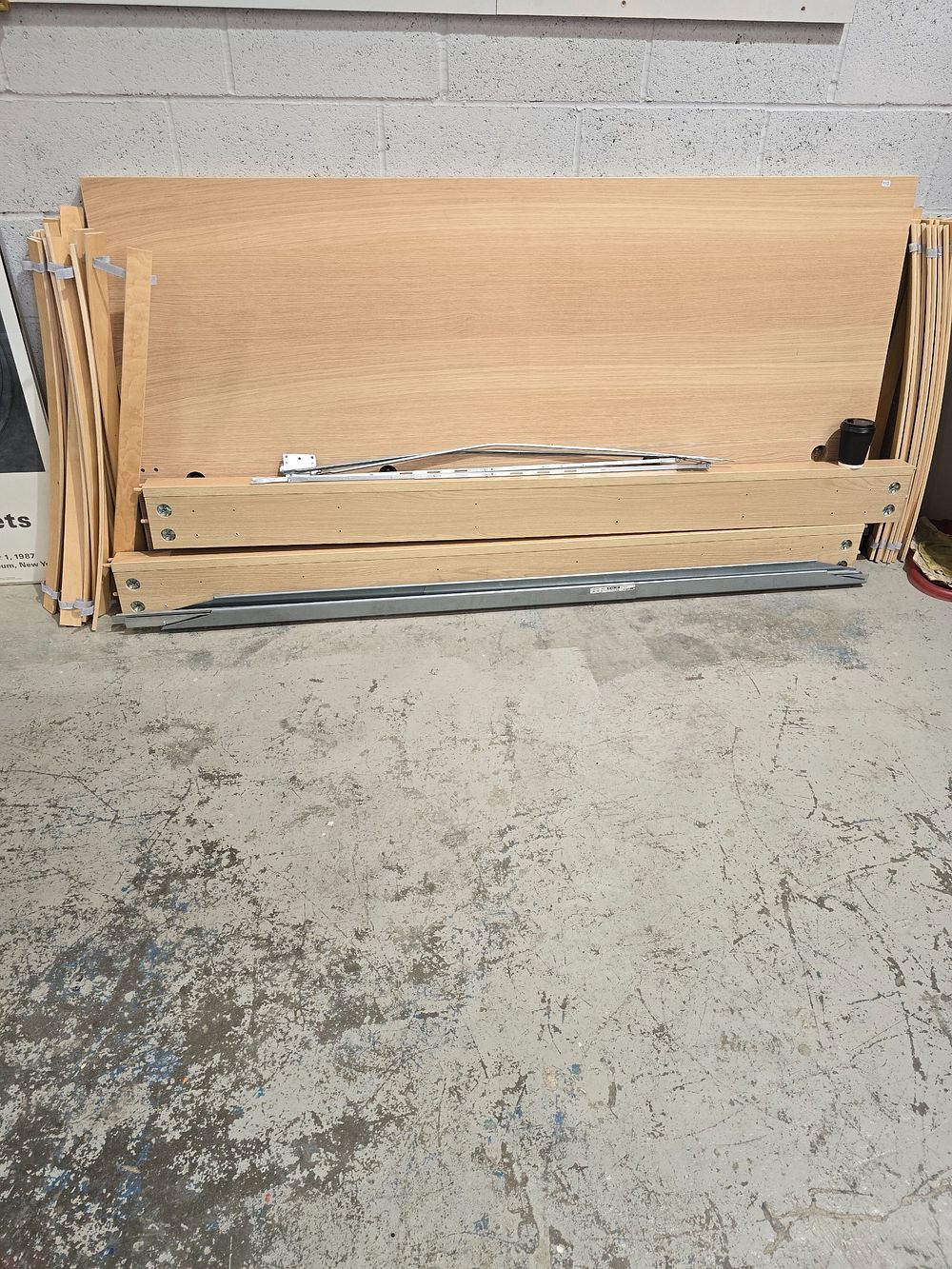 Lot 35: 1 X IKEA KING SIZE WOODEN BED COMPLETE