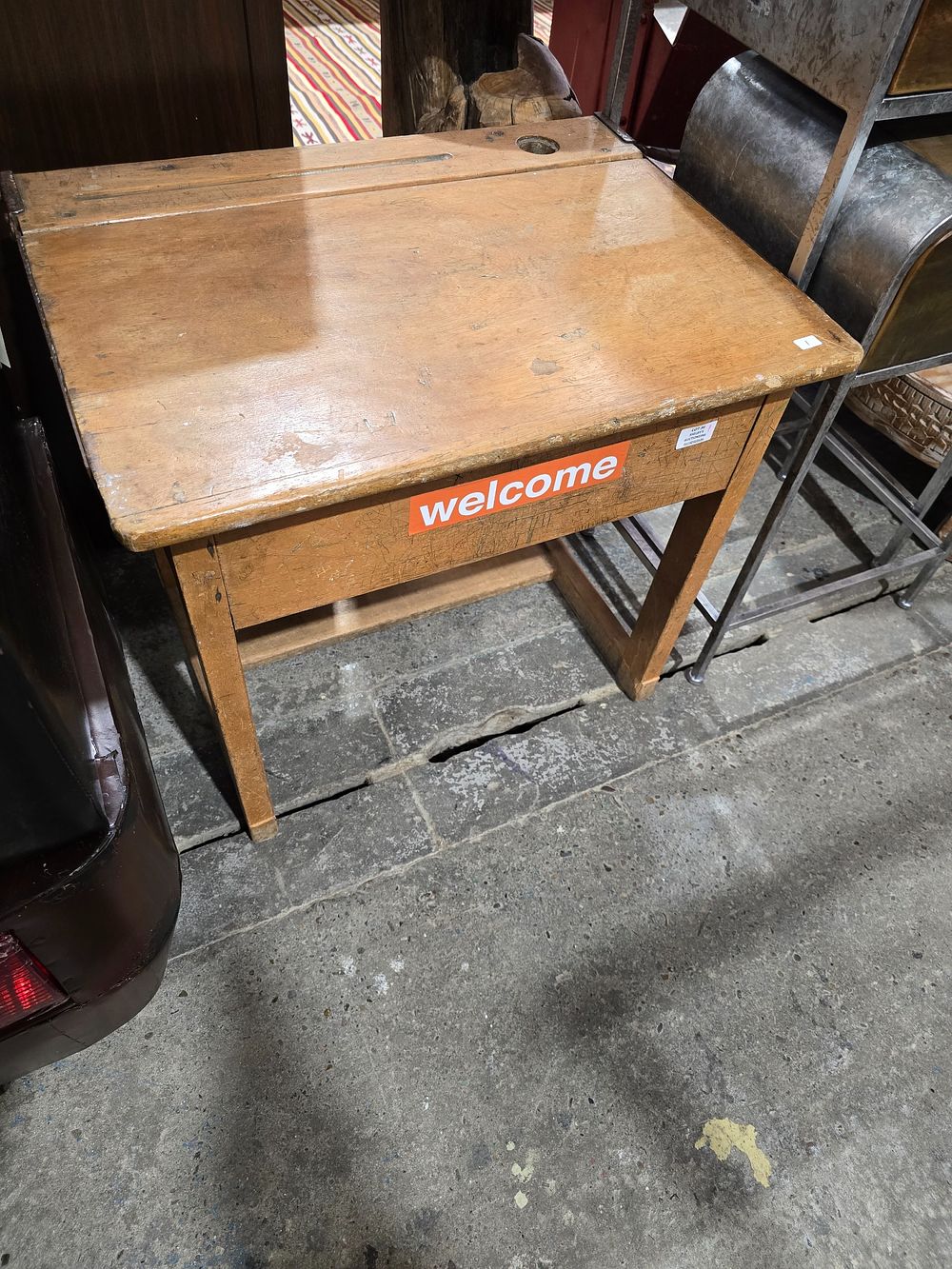 Lot 48: 1 X SMALL CHILDS VINTAGE DESK