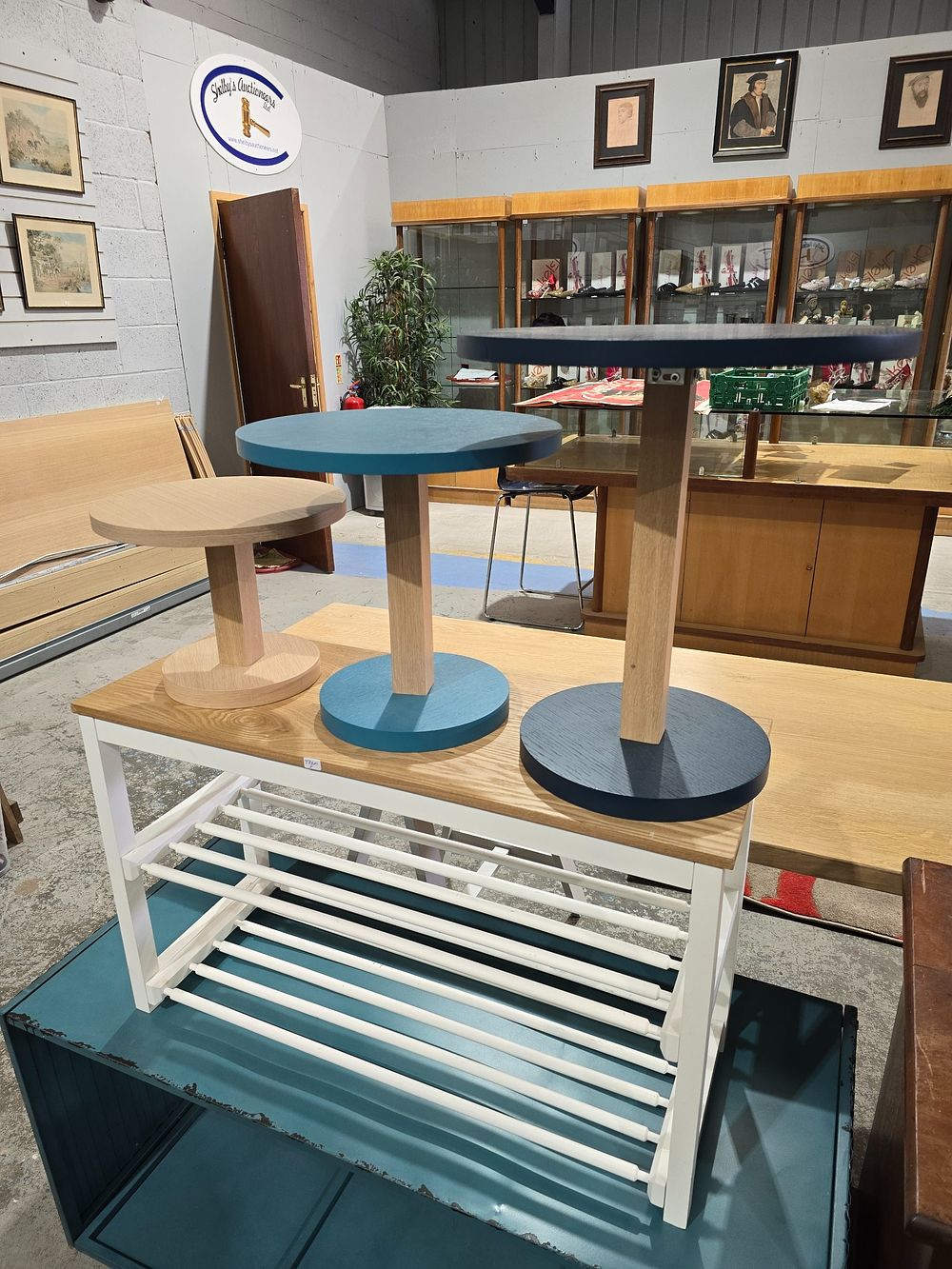 Lot 54: 1 X SMALL WOODEN SHOE RACK WITH 3...
