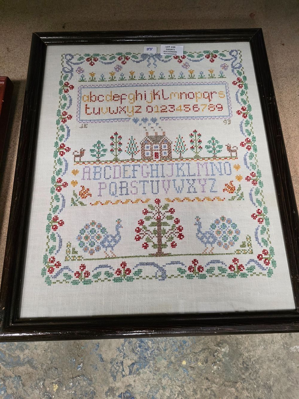 Lot 159: 1 X SMALL EMBROIDERY FRAMED